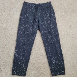 Lou & Grey LOFT Star Print Pajama Sweatpants Gray S Cozy